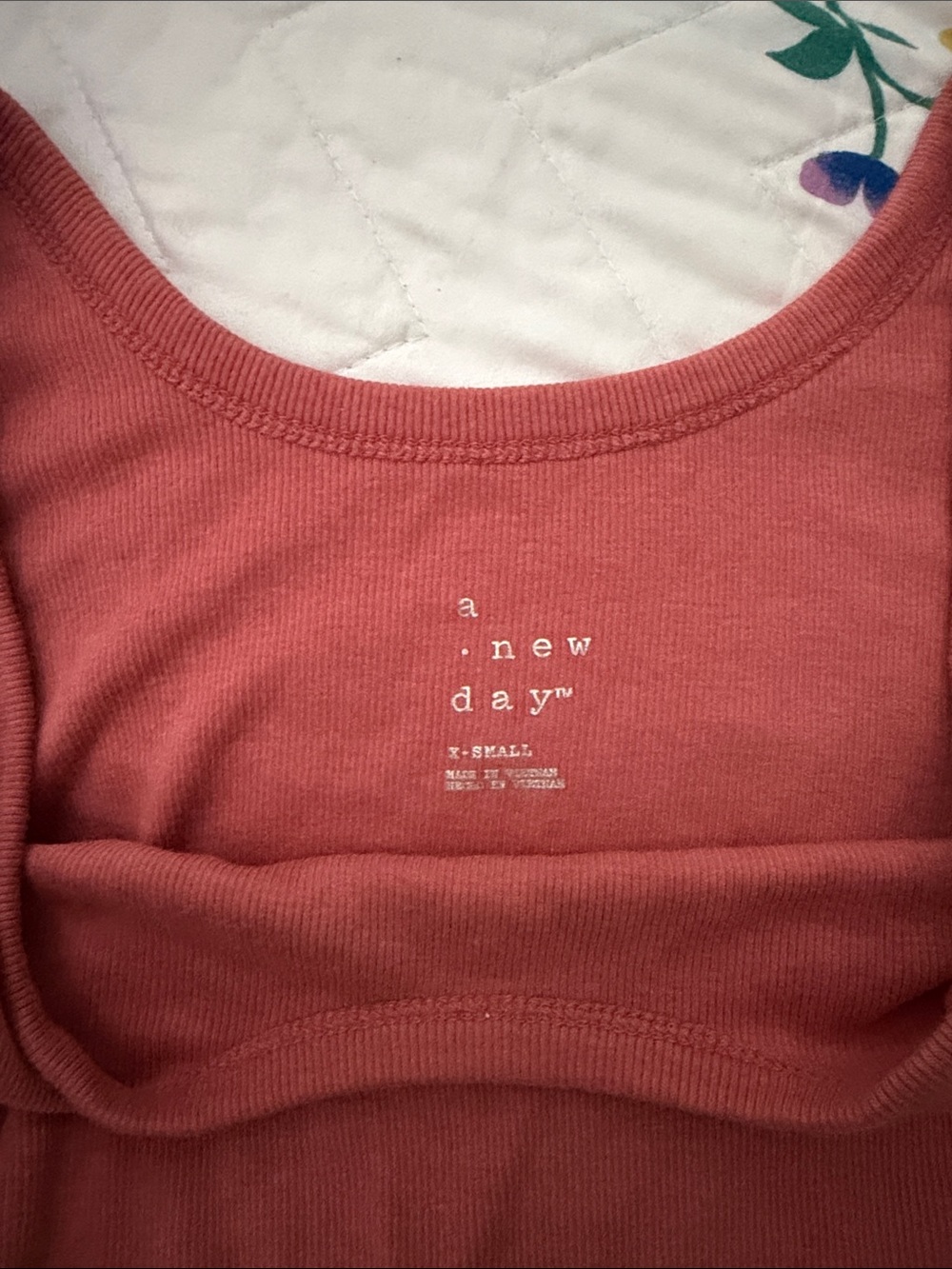 Target Rust Ribbed Tank Bodysuit - Picture 2 of 2